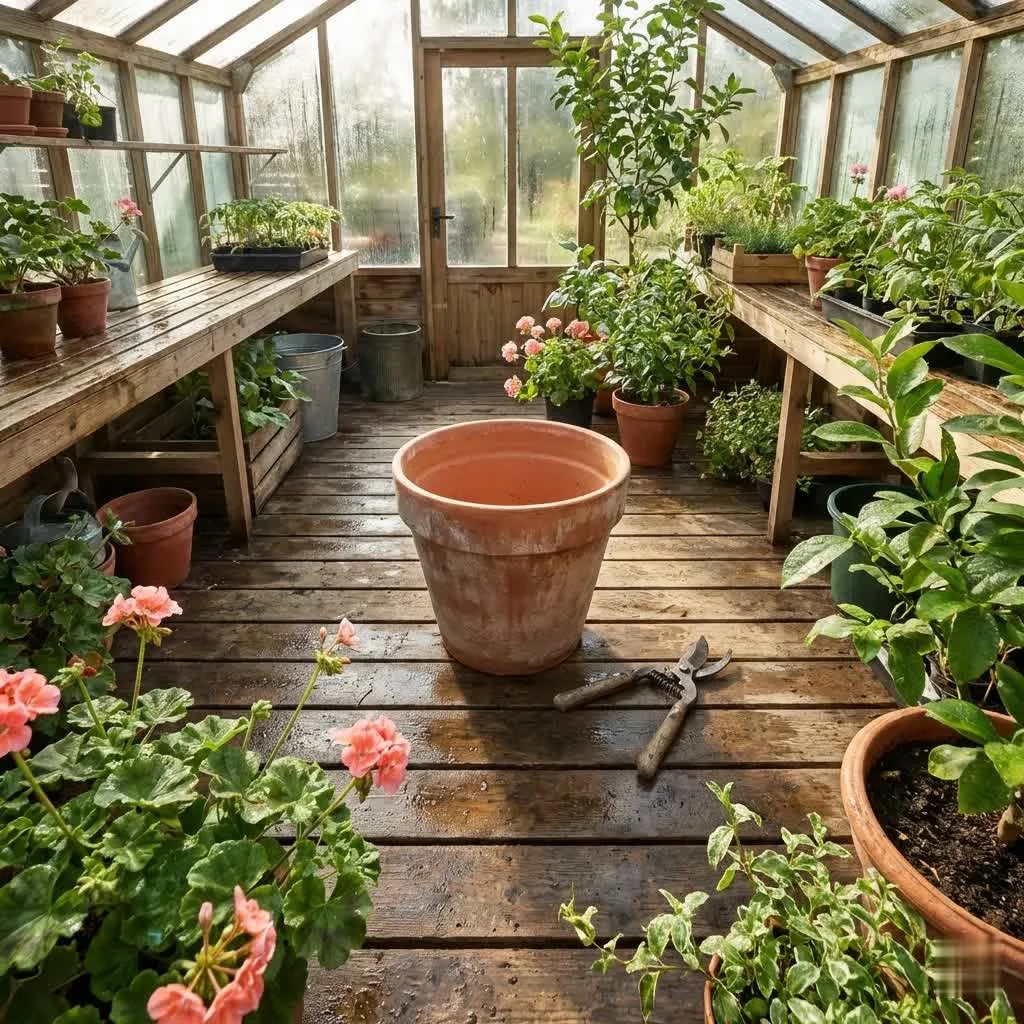 Face plant pot with green trailing plant